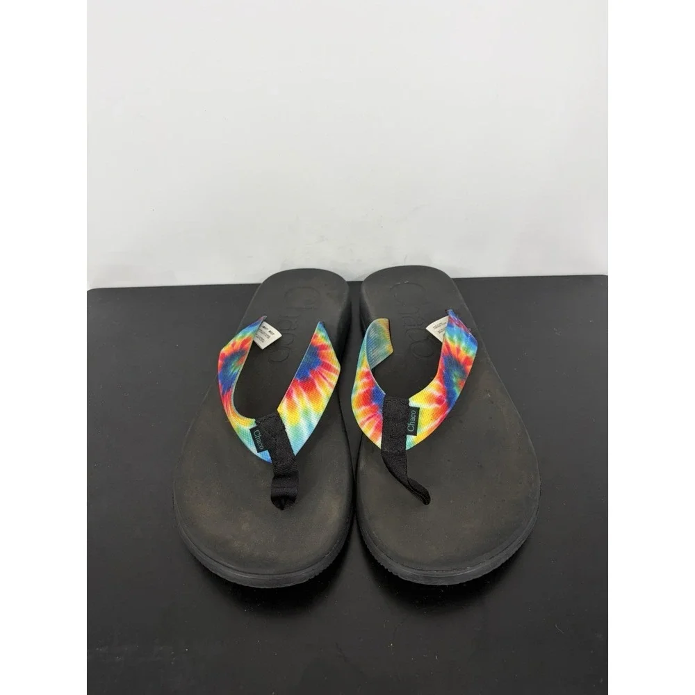 Chaco Men's Chillos Flip Flop Size 9 Dark tie Dye Multicolor